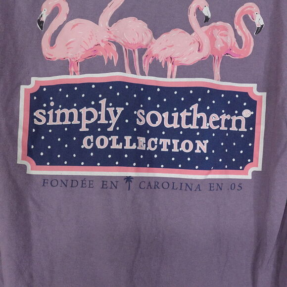 SIMPLY SOUTHERN COLLECTION FLAMINGOS FOUNDEE EN CAROLINA T-SHIRT SZ M MEDIUM - Picture 3 of 8
